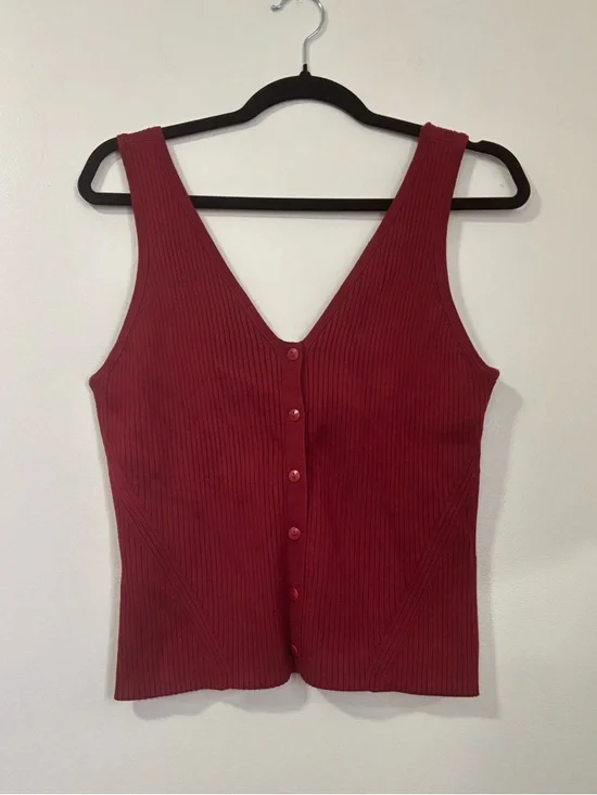 Madewell The Signature Knit Button-Front Sweater Tank - Picture 2 of 8